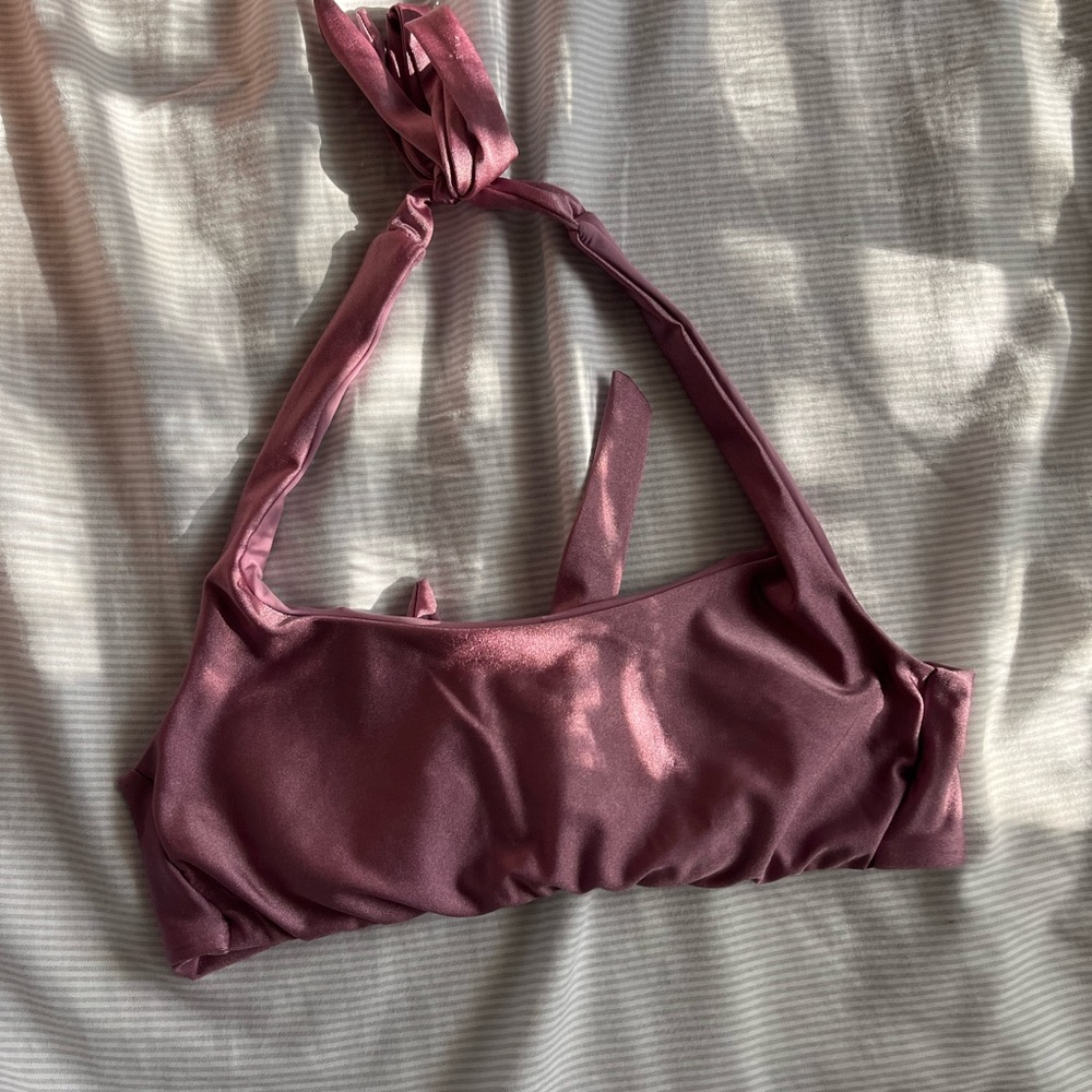 purple shimmer bikini top